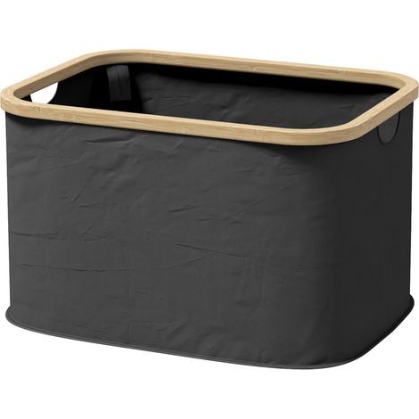 Panier linge pliable 36L – Corbeille sale avec poignées rainurées – Pour salle bain, chambre (1/5)