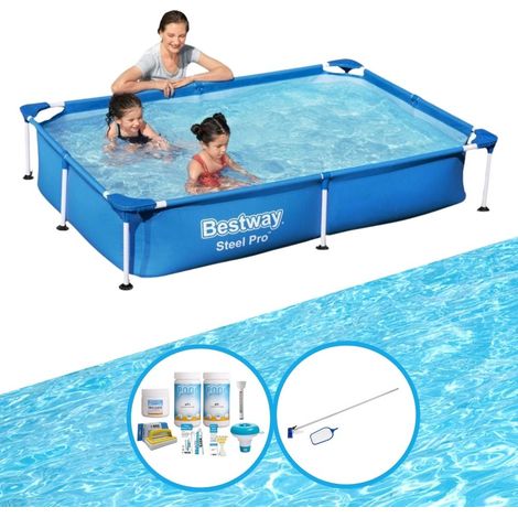 Bestway Bestway Steel Pro Rectangulaire - 221x150x43 cm - 3-pièces S22705