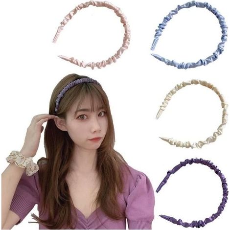 Kentop 4pcs Bandeau Tighten Head Hair Large in Fabric Headband Fronce Accessories of Coiffure for Women and Filles Style 5 (1/4)