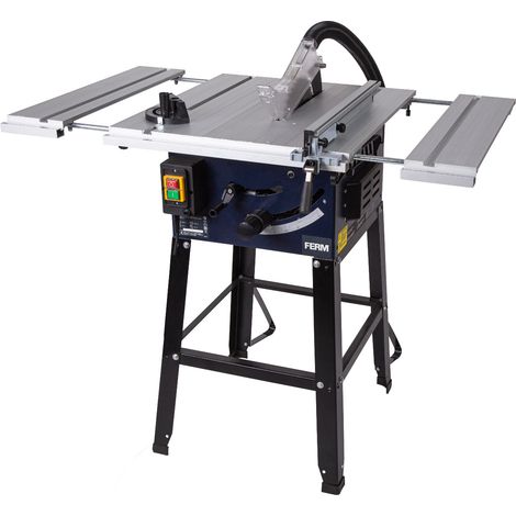 FERM Sega da tavolo 1800W 250mm. Tavolo con 2 estensioni. Include 1 lama e adattatore aspirapolvere