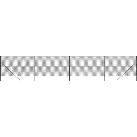 Maison Exclusive - Maschendrahtzaun Anthrazit 1,4x10 m