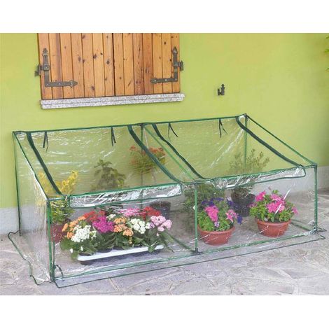 serra da giardino verdemax "primizia" con telo 180x92x70 cm