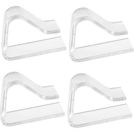 Pinces à Nappe en Plastique, 4 Pièces Pinces à Nappe Antidérapantes, Clips Transparents pour Fixer Les Nappes, Attaches de Nappe de Fête de Mariage de Pique-Nique de Restaurant de Jardin (1/4)