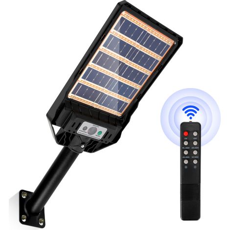 SWANEW Lampione stradale a LED a luce solare Temporizzazione per telecomando da esterno Lampada solare Sensore di movimento 300W (1/5)