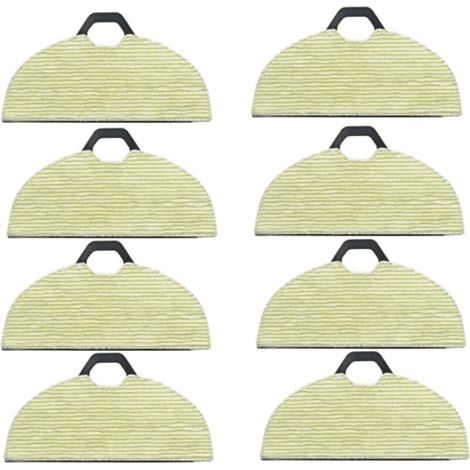 Lot de 8 lingettes de rechange pour balai aspirateur Shark RV2002WD, lingette réutilisable pour sols durs, lingette douce en microfibre, idéale pour les surfaces humides