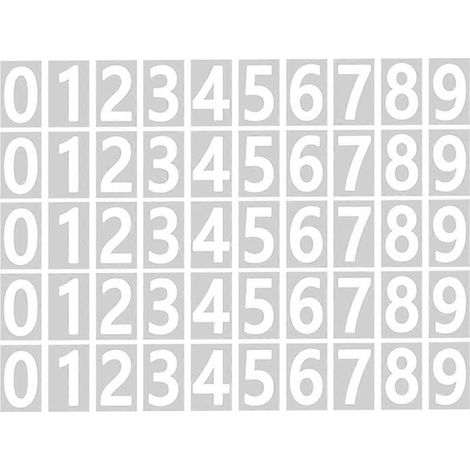 Numéros de boîte aux lettres extérieurs, 10 jeux d'autocollants réfléchissants de 0 à 9 avec languette adhésive pour une séparation facile du support (5 cm) (1/5)