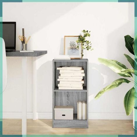 857770 Bibliothèque sonoma gris 40x24x76 cm bois d'ingénierie (1/5)