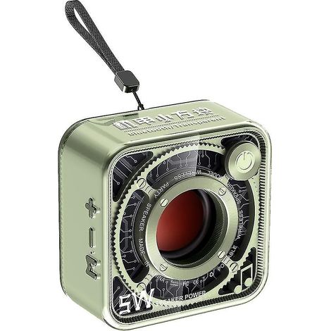 Enceinte Bluetooth transparente style mécha, petit canon en acier, appels HD, portable, sports de plein air, caisson de basses (1/5)