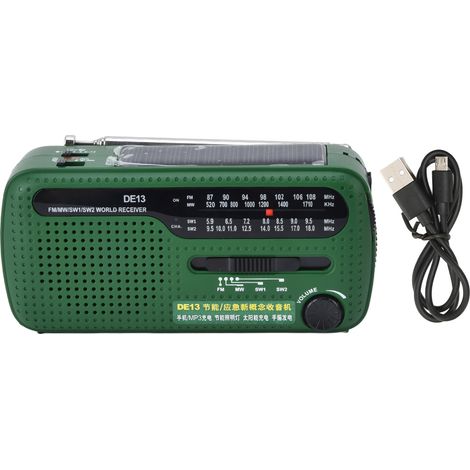 Hochempfindliches FM-Radio, Weckfunktion, hervorragende Klangqualität, tragbar und wiederaufladbar für Reisen, Zuhause und Auto (1/5)