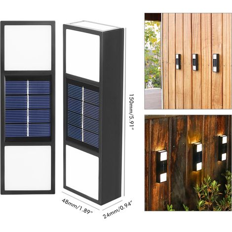 Lampe solaire extérieure LED étanche pour porte d'entrée, jardin, garage ou terrasse. (1/5)