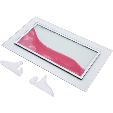Tableau de sable dynamique rose, décoration tridimensionnelle idéale pour cadeau, livré avec 2 socles roses (1/5)