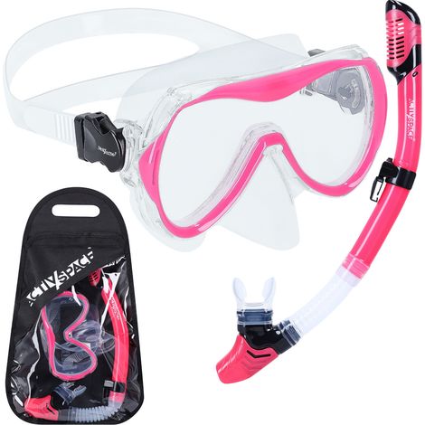 Set maschera e boccaglio - rosa - MF05