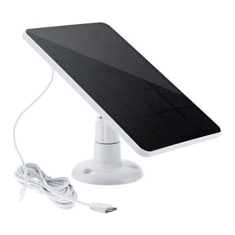 10-W-Solarpanel (5 V) für IP66-Überwachungskameras – Kontinuierliche Stromversorgung rund um die Uhr, wetterfest, Schnellladung über USB-C-Anschluss, 3 m Kabel, 360°-Drehung (1/4)