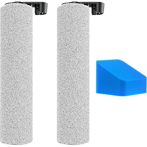 ED12 Lite Ersatzbürste für Bodenrollen, kompatibel mit ED12 Lite schnurlosem Nass- und Trockensauger, 2er-Pack Walzenbürsten und 1 Filterelement