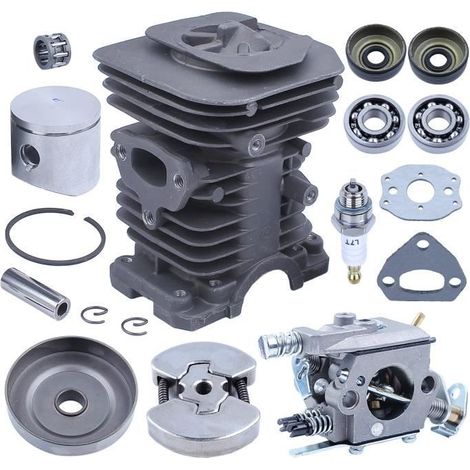 38mm avec kit de Piston de cylindre de carburateur tambour d\'embrayage pour Husqvarna 142 137 136 pièces de moteur de tronçonneuse (1/4)