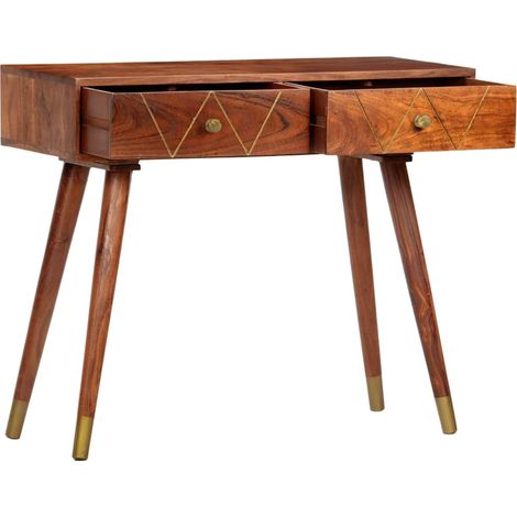 Maison Exclusive - Tavolo Consolle 90x35x76 cm in Legno Massello d'Acacia (1/5)