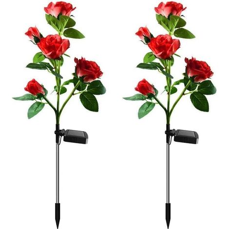 2 ampoules LED tournesol, ampoules de fleurs, ampoule à insérer en forme de rose, lampes de jardin extérieures, décoration, lampe - AquaForge (1/5)