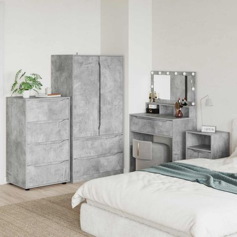 vidaXL Stauraumschränke Beton Grau 60 x 48 x 105 cm Holzwerkstoff (1/5)