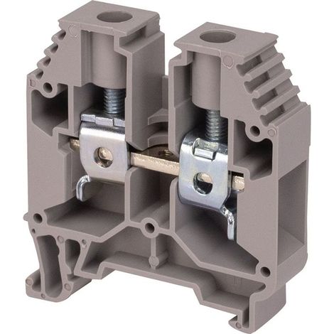 Bloc de jonction gris 16mm² – Intensité 85A – Connexion à vis pour câble max 25mm² – Montage sur rail DIN – IMO