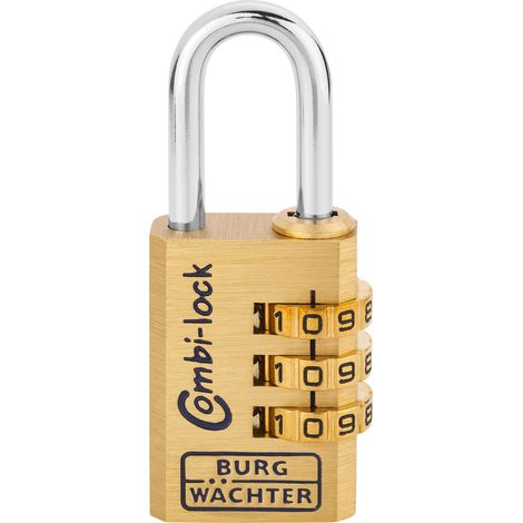 Zahlenvorhangschloss Combi Lock 80 Schlosskörperbreite 30 mm Messing (1/4)