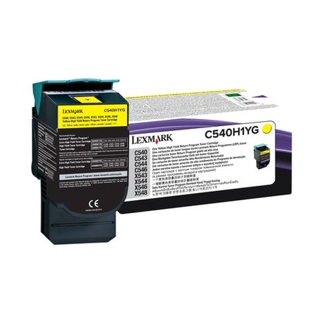 Lexmark Cartuccia Toner Giallo Return Program Ad Alta Resa Per C54X, X54X (2K) C540H1Yg