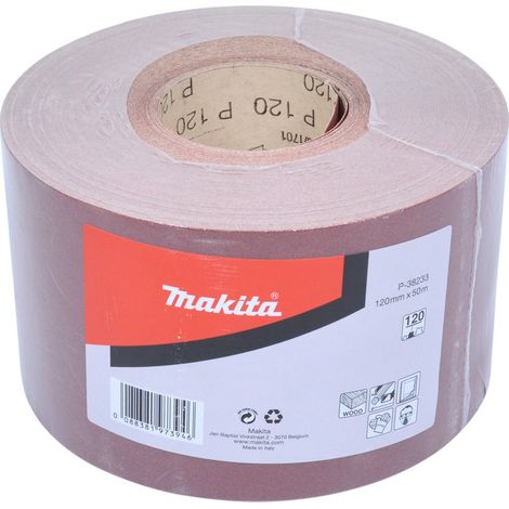 P-38233 Rotolo di carta abrasiva, 120 mm x 50 m, 120G