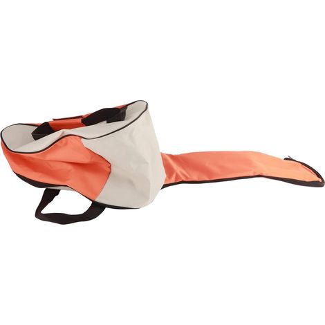 Sac de rangement pour tronçonneuse, housse de transport en tissu Oxford pour tondeuse à gazon avec bandoulière, orange (orange et blanc) (1/5)
