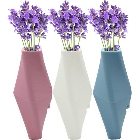 Vase‑déco silicone amovible pour guidon vélo‑scooter, design géométrique multicolore enfant‑ado‑femme (1/5)