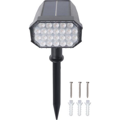 Ortviai Projecteurs solaires extérieurs 24 LED, étanches IP54, pour jardin, allée et terrasse (1/5)
