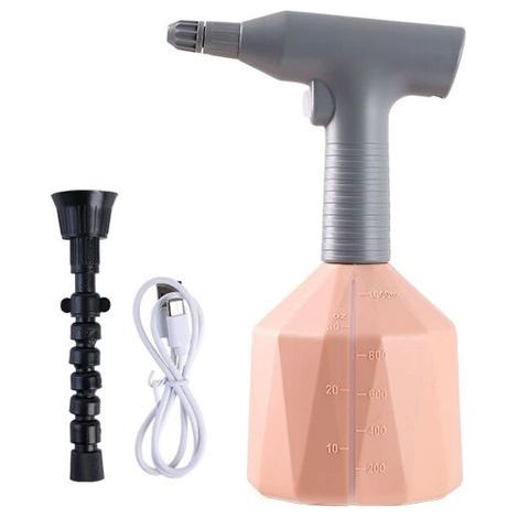 Ciel-Pulvérisateur électrique avec buse de brumisation, pulvérisateur d'eau portable pour pelouse et jardin (rose 1 L) (1/4)