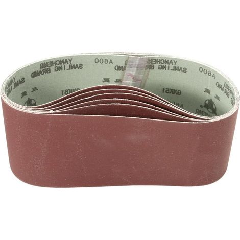 Lot de 6 bandes abrasives de 75 mm x 533 mm, grain 600, 7,6 x 53,3 cm en oxyde d'aluminium pour ponceuse à bande portable, finition du bois, métal, cloison sèche, polissage, papier abrasif (1/5)