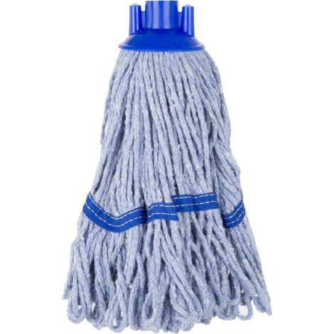 Tête serpillière à franges bande bleue 200g - JANTEX (1/5)