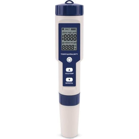 Testeur De Sel De Piscine, Testeur De Sel D'Eau De Mer Numérique 5 En 1, Kit De Test étan (1/5)
