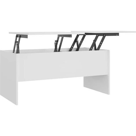 Maison Exclusive - Mesa de centro madera contrachapada blanco 102