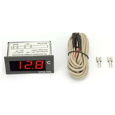 NALOOKAMIC TPM-900 220V Contrleur de température numérique Panneau LED avec contrleur de thermostat à capteur (1/3)