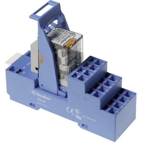 Finder 58.54.9.012.0050 Relaisbaustein Nennspannung: 12 V/DC Schaltstrom (max.): 7 A 4 Wechsler 1 S