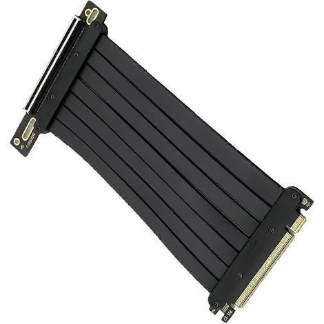 Câble d'extension PCIe 5.0 x16 pour carte graphique, câble adaptateur externe haute vitesse coudé à 90°, 200 mm (1/5)