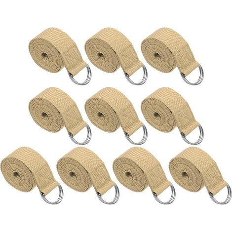 10Pcs Sangle De Yoga Pour Étirement 6 Pieds, Kaki (1/5)