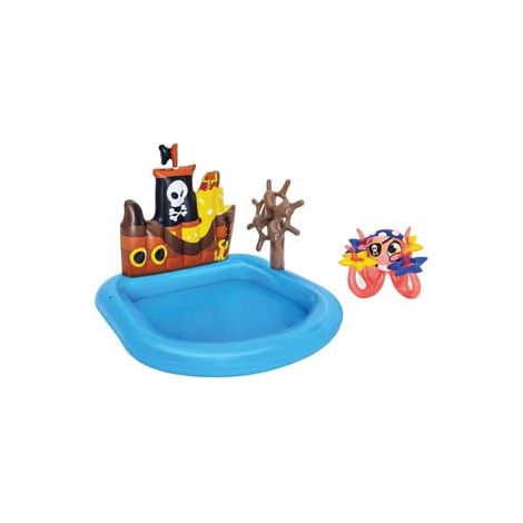 PISCINA CON GIOCHI GONFIABILE NAVE PIRATI +2 ANNI  cm.140x130x104h.  (art.52211)    BESTWAY