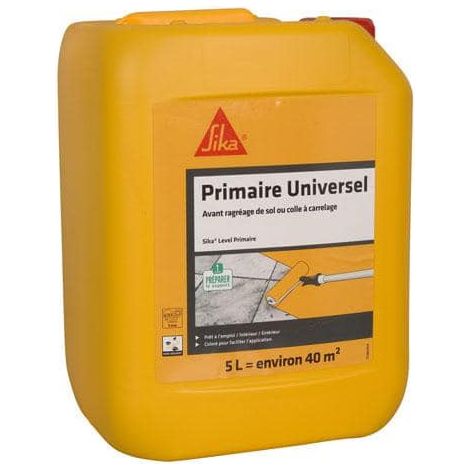 SIKA Level Primaire d'accrochage pour ragreage/colle, Rouge/Jaune, 5 l (Lot de 1)