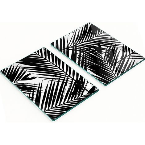 Taglieri da cucina decorativi in vetro con motivo a foglie di palma, 2x40x52 cm (1/5)