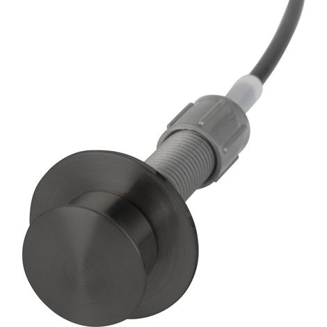 Ersatzteil Ersatz-Zugknopf (Nachrüst-Set) für Spüle Spülbecken schwarz für Bohrloch-Durchmesser 15 mm (1/2)
