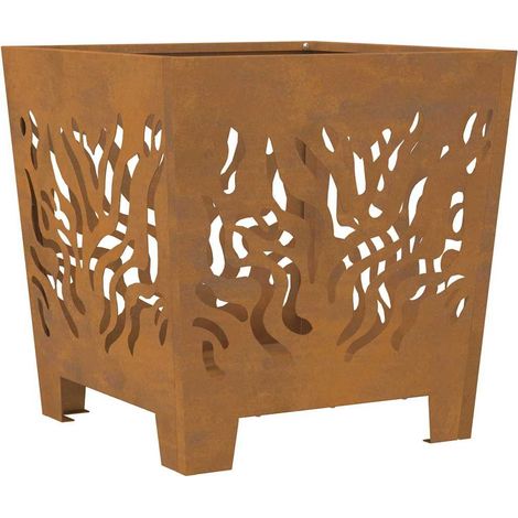 Braise Marron 40 x 40 x 40 cm Acier CFW490246 (1/5)