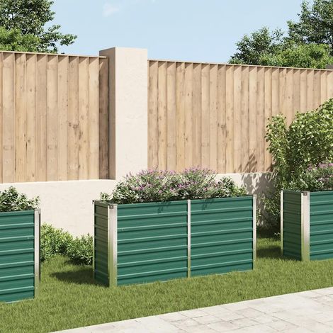 Vidaxl – Garten-Hochbeet aus verzinktem Stahl 160x40x77 cm – Witterungsbeständig – Offene Unterseite – Für Gemüse und Kräuter (1/3)