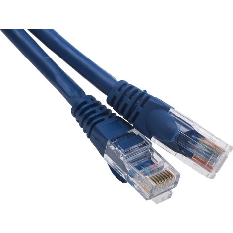 Câble Ethernet cat 5e Avec connecteur gaine LSZH Bleu / , U/UTP, 1m ( Prix pour 1 )