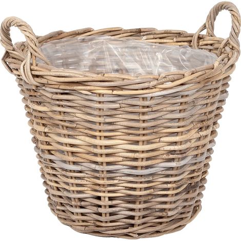 VERONA-7 Panier de plantation rond, env. 40 cm de diamètre, avec poignées (1/5)