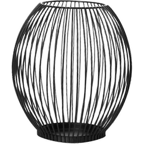 Lanterne d'hiver noire, bougeoir en fer forgé, petit modèle, noir. Décoration pour la maison. (1/4)