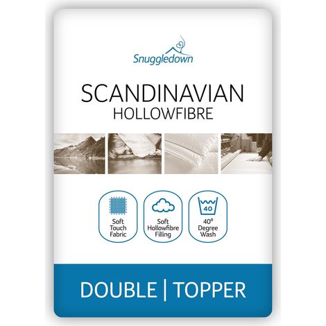 Snuggledown scandinavo coprimaterasso, Microfibra, White, Doppio (1/3)