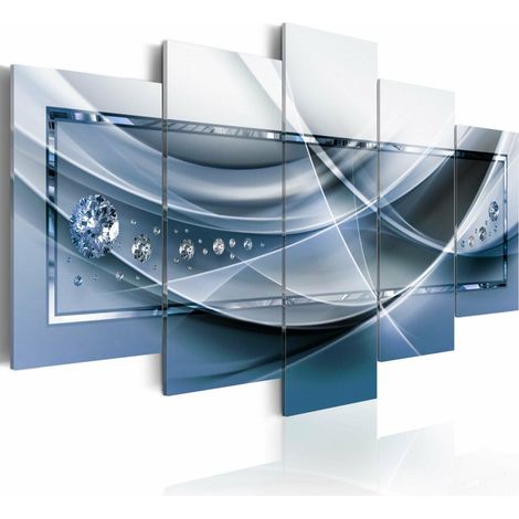 Tableau rayons bleus - 100 x 50 cm (1/4)