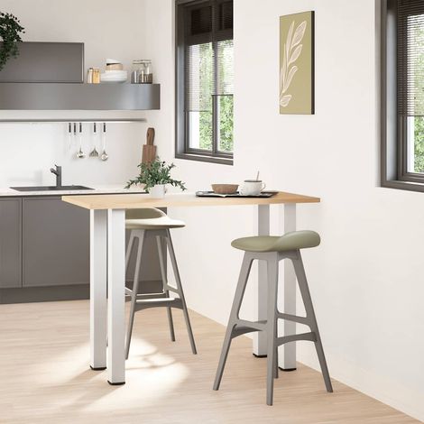 vidaXL Bar Table Legs 4 pcs White 90-92 cm Steel (1/5)